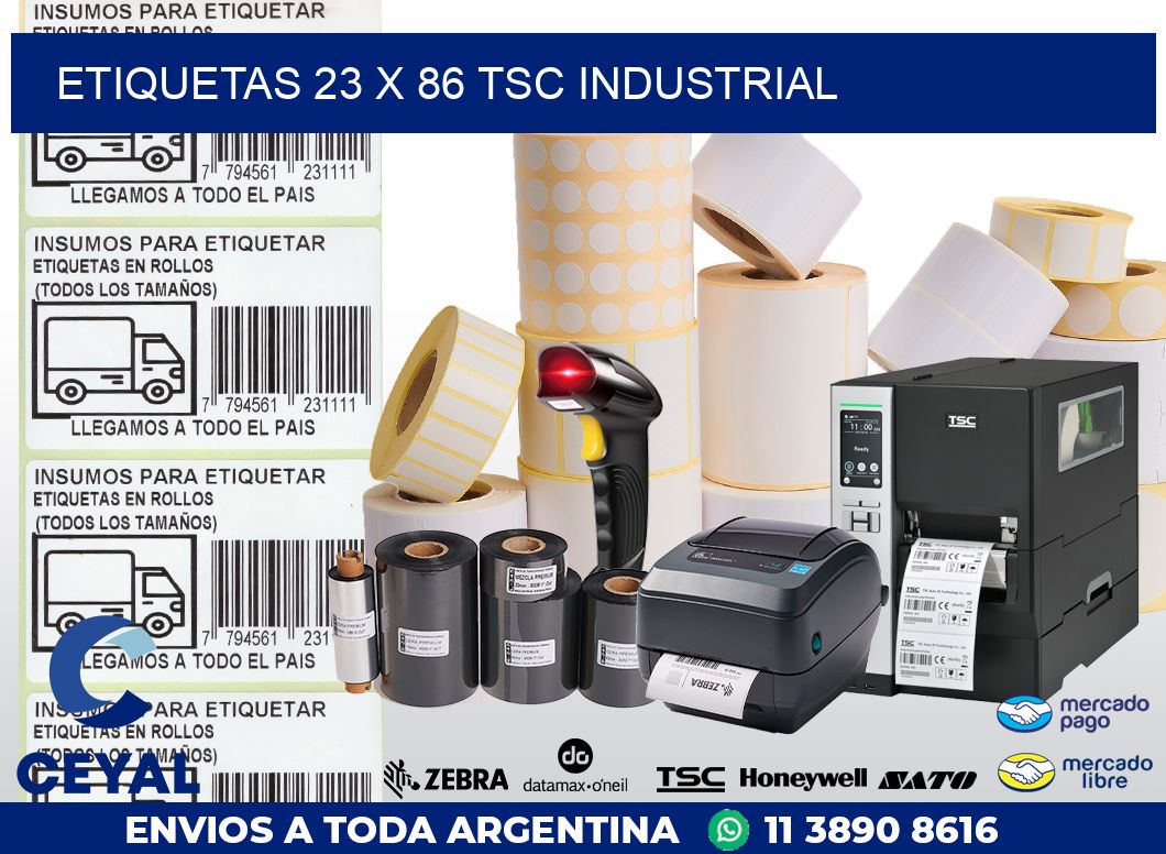 ETIQUETAS 23 x 86 TSC INDUSTRIAL