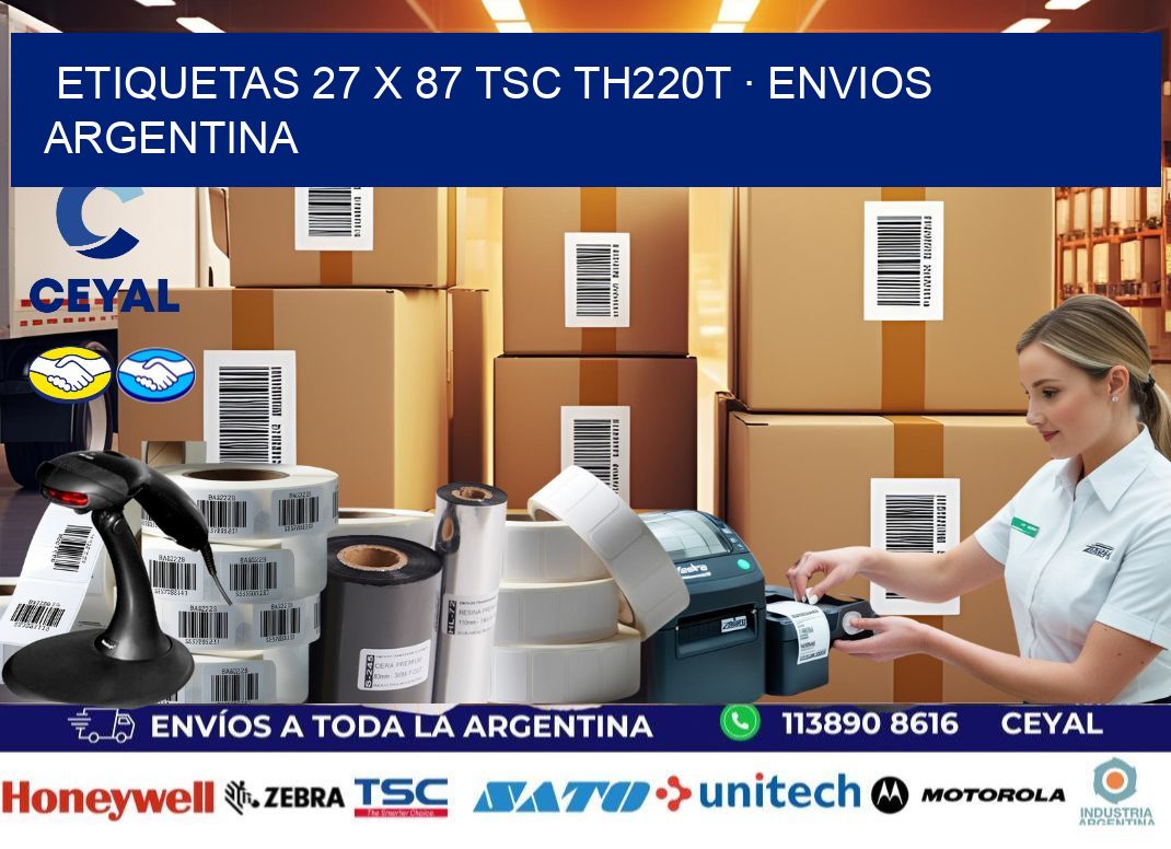 ETIQUETAS 27 x 87 TSC TH220T · ENVIOS ARGENTINA