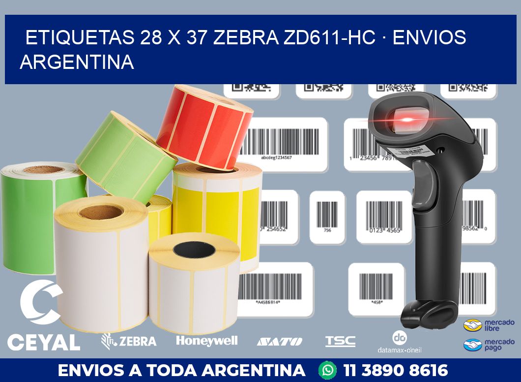 ETIQUETAS 28 x 37 ZEBRA ZD611-HC · ENVIOS ARGENTINA