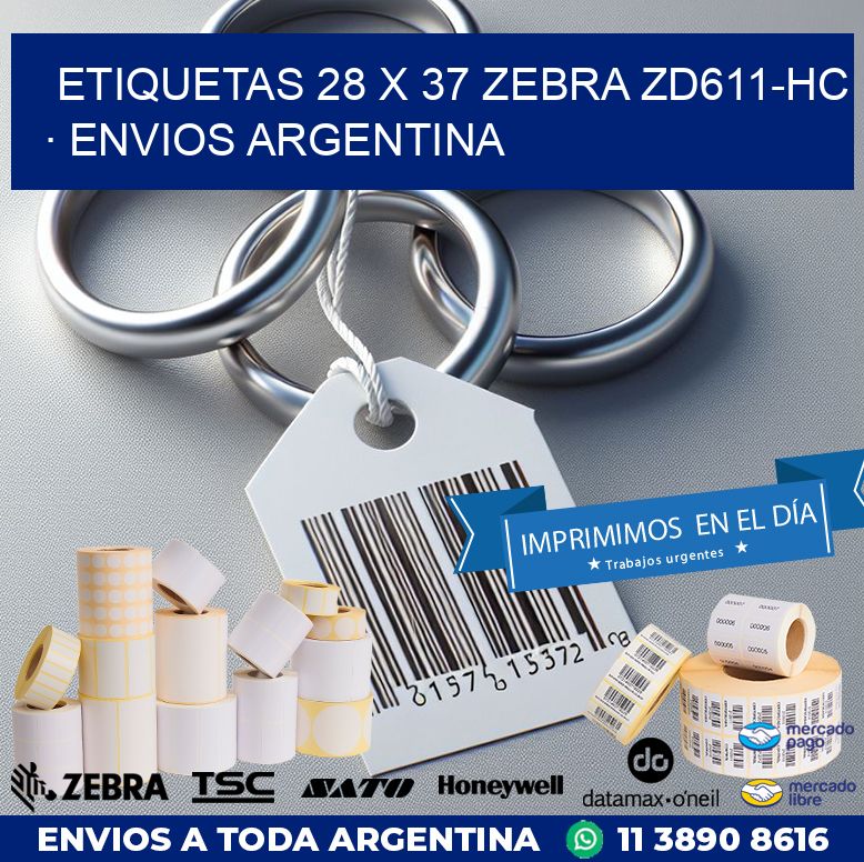 ETIQUETAS 28 x 37 ZEBRA ZD611-HC · ENVIOS ARGENTINA