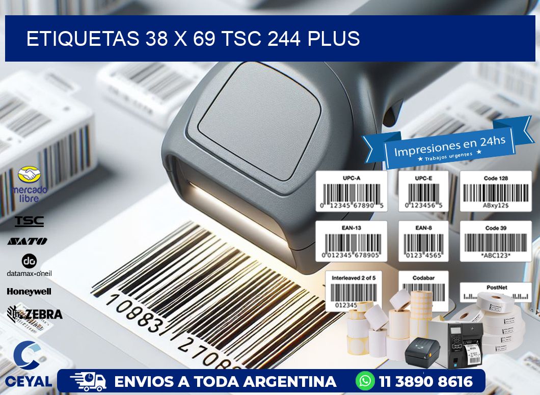 ETIQUETAS 38 x 69 TSC 244 PLUS