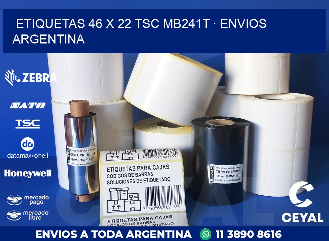 ETIQUETAS 46 x 22 TSC MB241T · ENVIOS ARGENTINA