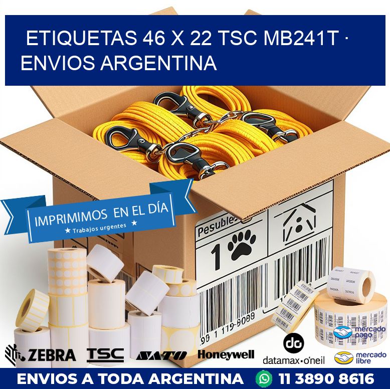 ETIQUETAS 46 x 22 TSC MB241T · ENVIOS ARGENTINA
