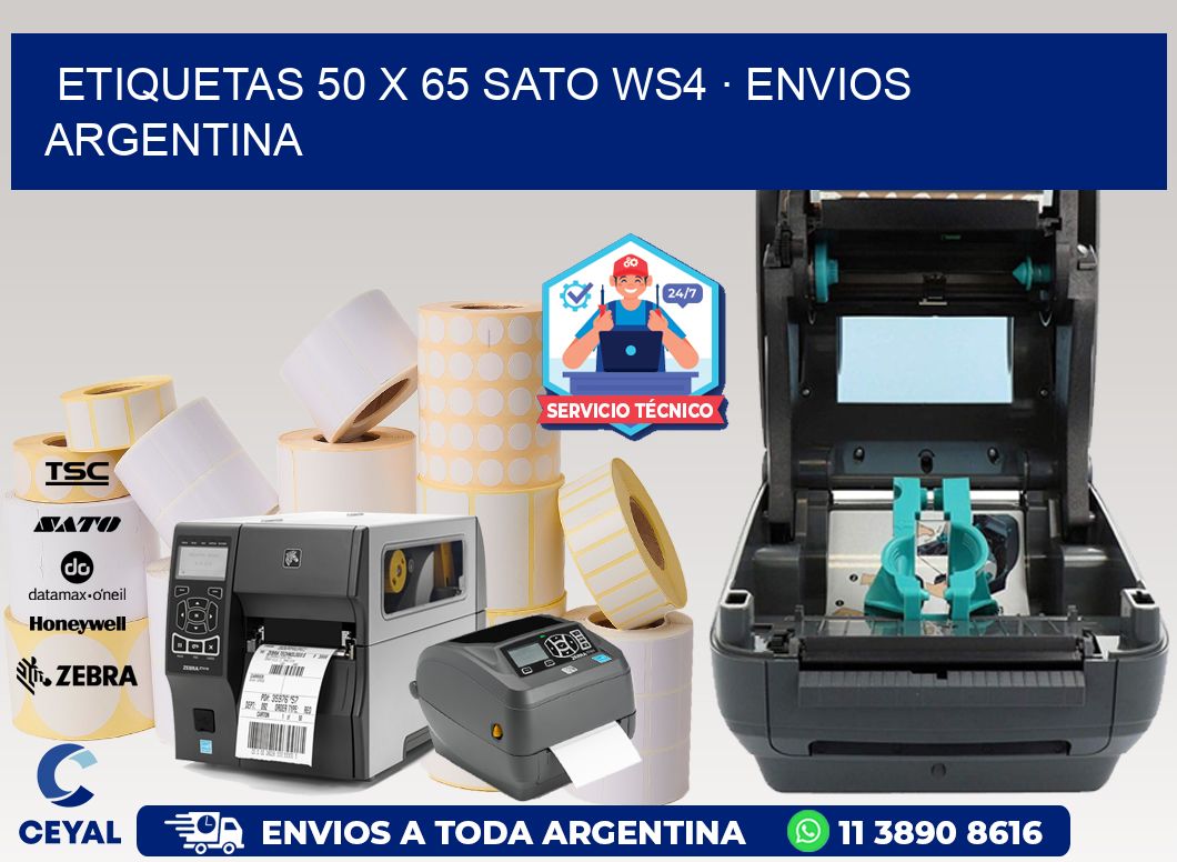 ETIQUETAS 50 x 65 SATO WS4 · ENVIOS ARGENTINA