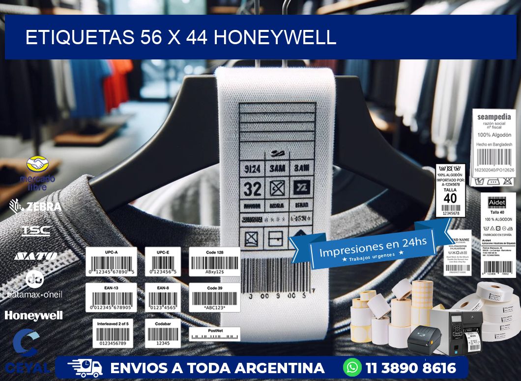 ETIQUETAS 56 x 44 HONEYWELL