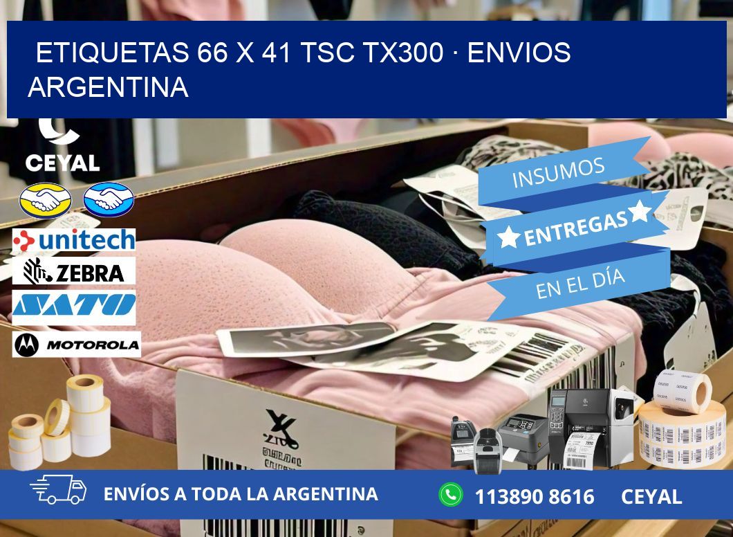 ETIQUETAS 66 x 41 TSC TX300 · ENVIOS ARGENTINA