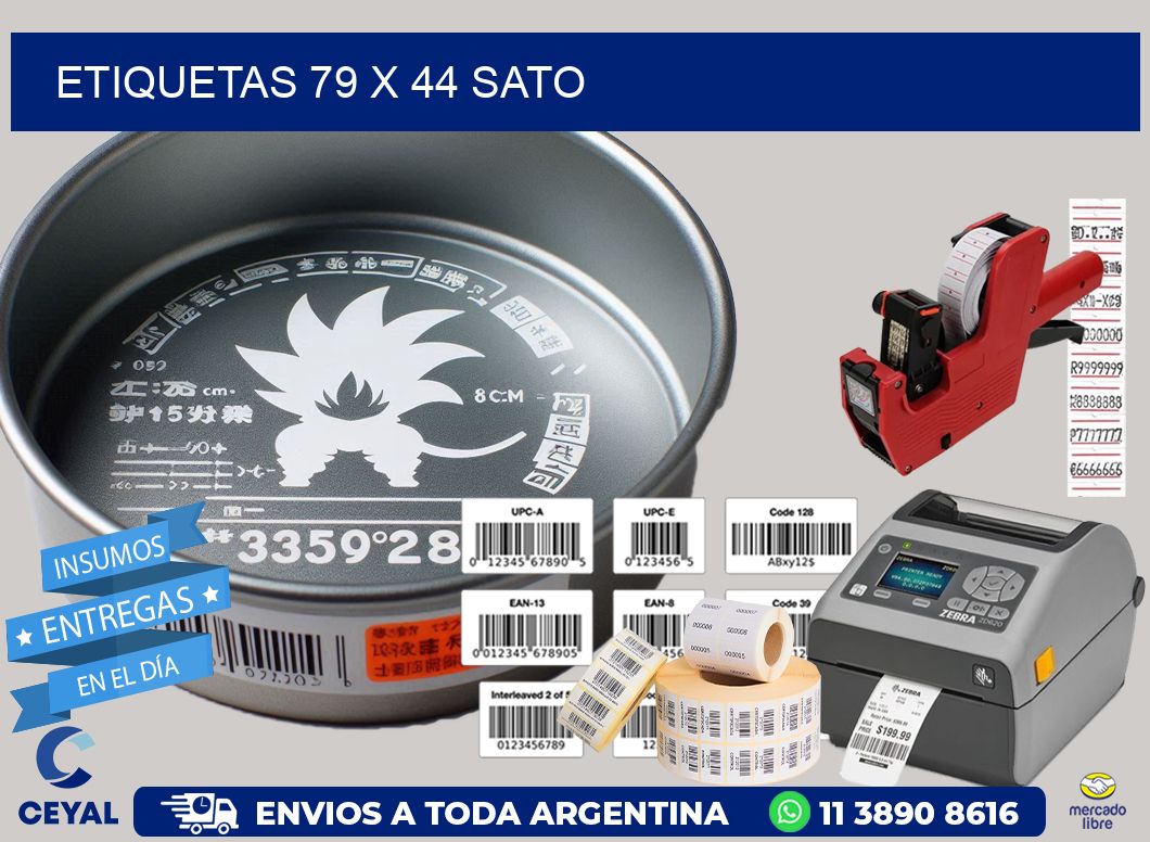 ETIQUETAS 79 x 44 SATO