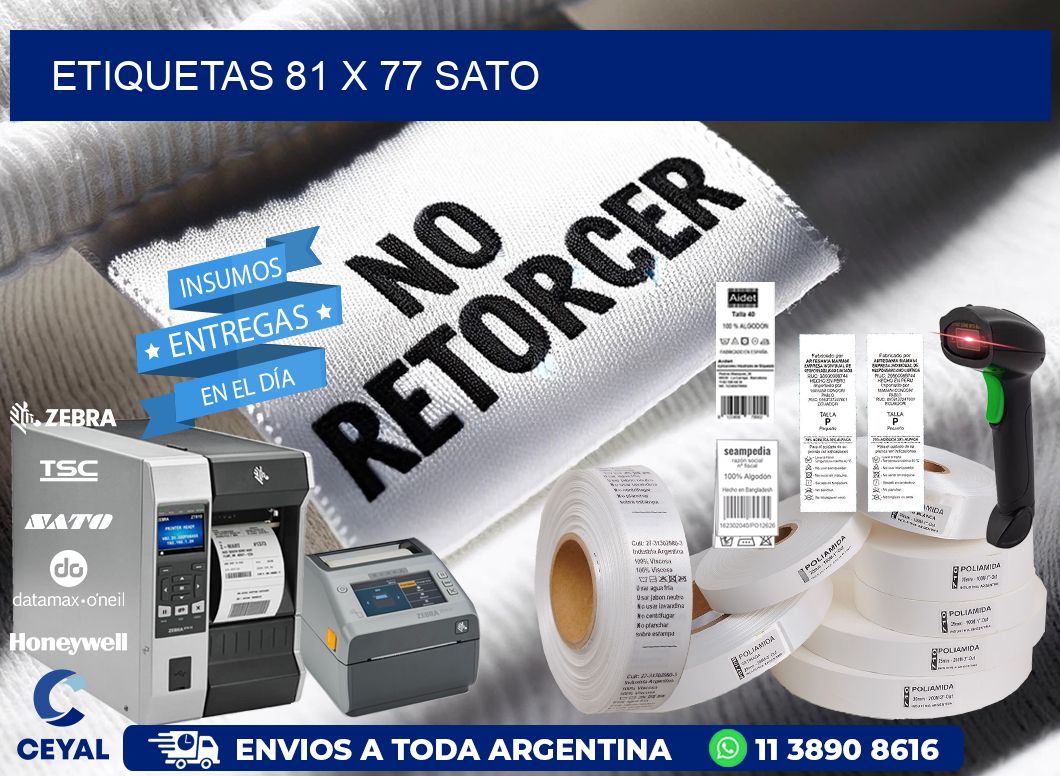 ETIQUETAS 81 x 77 SATO