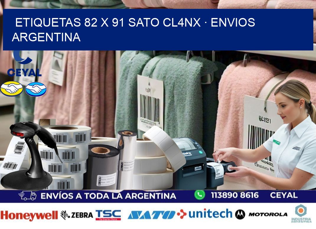 ETIQUETAS 82 x 91 SATO CL4NX · ENVIOS ARGENTINA