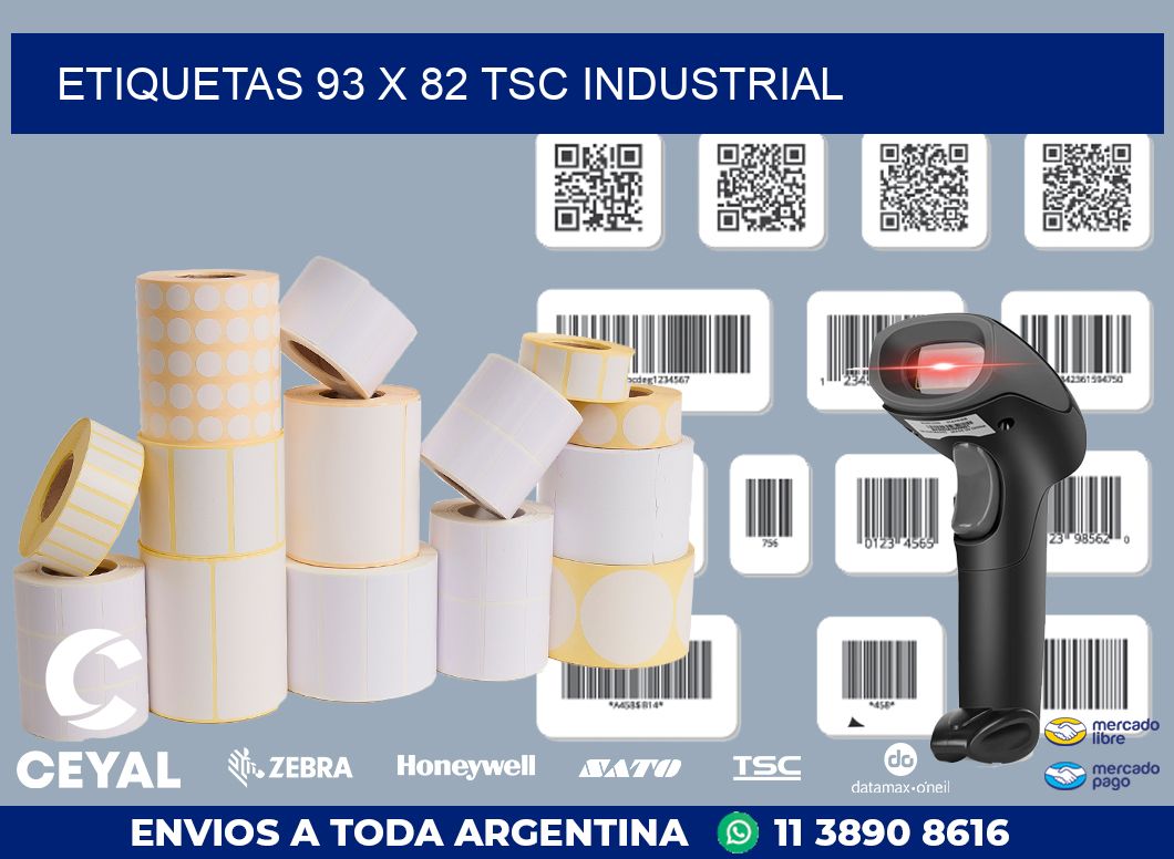 ETIQUETAS 93 x 82 TSC INDUSTRIAL
