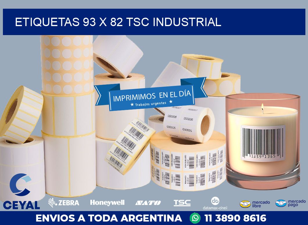 ETIQUETAS 93 x 82 TSC INDUSTRIAL