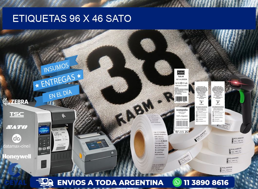ETIQUETAS 96 x 46 SATO