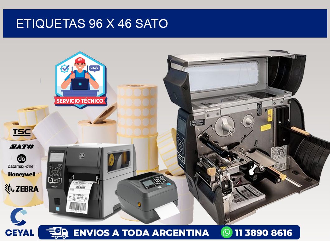 ETIQUETAS 96 x 46 SATO