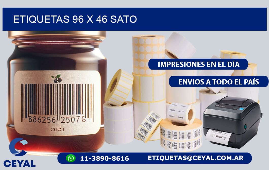 ETIQUETAS 96 x 46 SATO