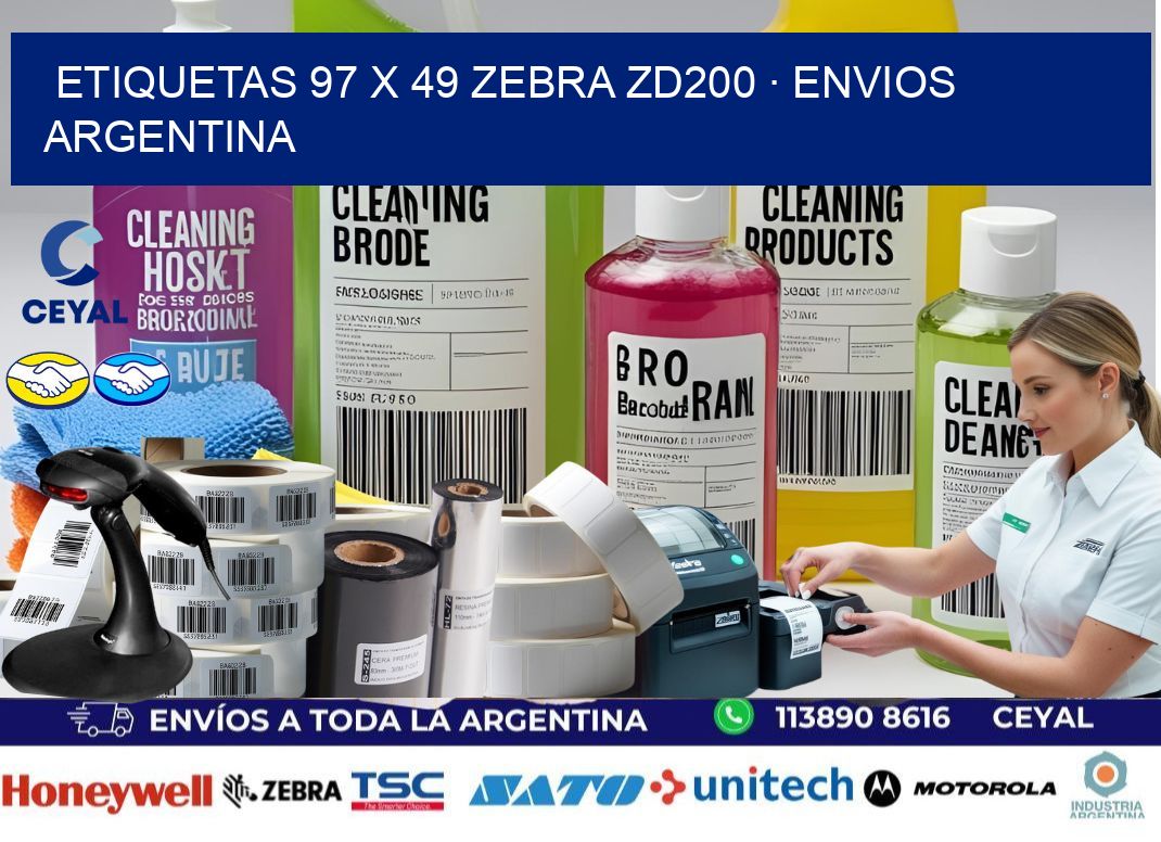 ETIQUETAS 97 x 49 ZEBRA ZD200 · ENVIOS ARGENTINA