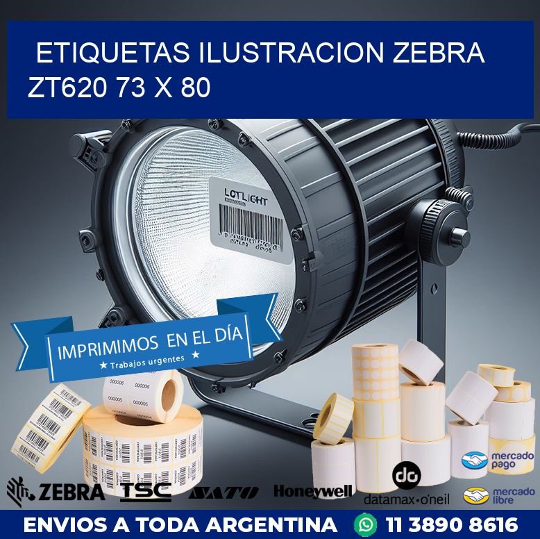 ETIQUETAS ILUSTRACION ZEBRA ZT620 73 x 80