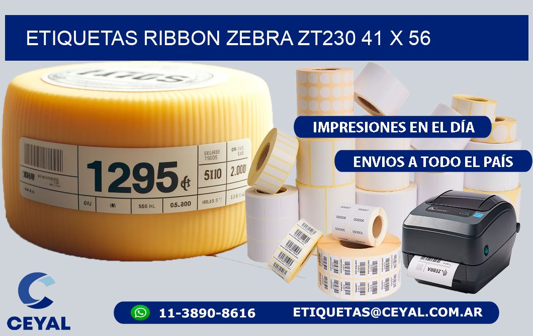 ETIQUETAS RIBBON Zebra ZT230 41 x 56