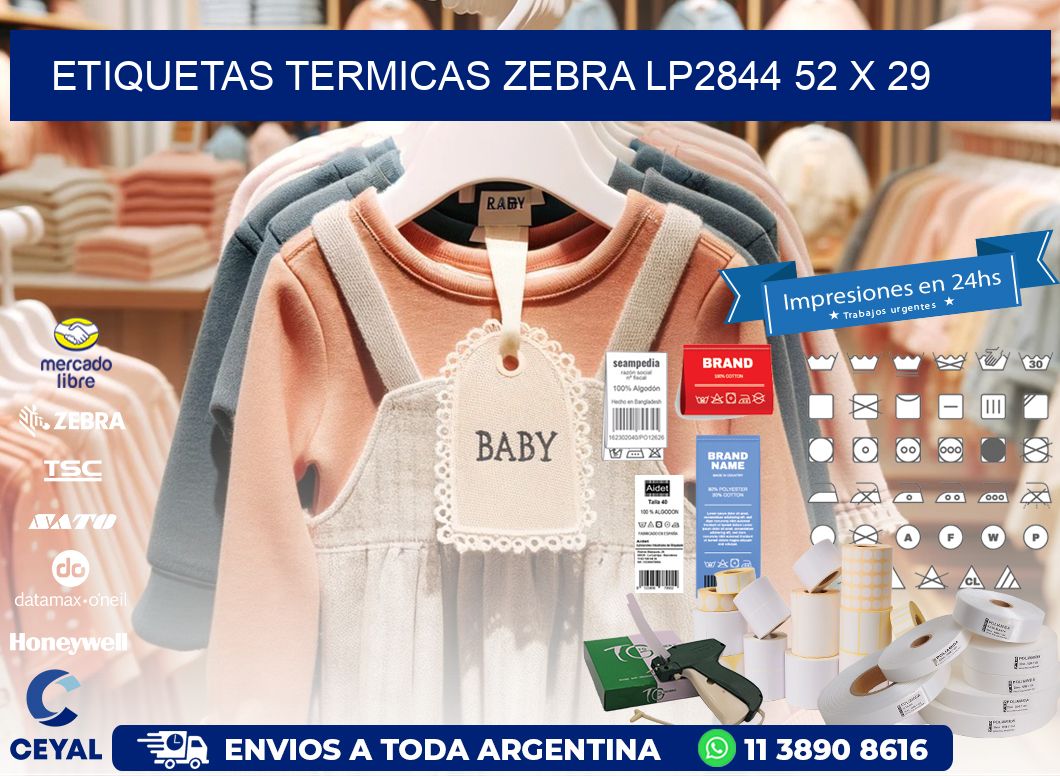 ETIQUETAS TERMICAS ZEBRA LP2844 52 x 29