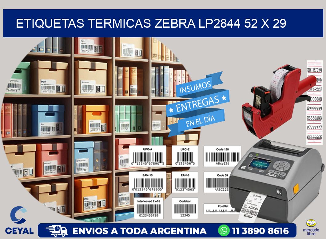 ETIQUETAS TERMICAS ZEBRA LP2844 52 x 29