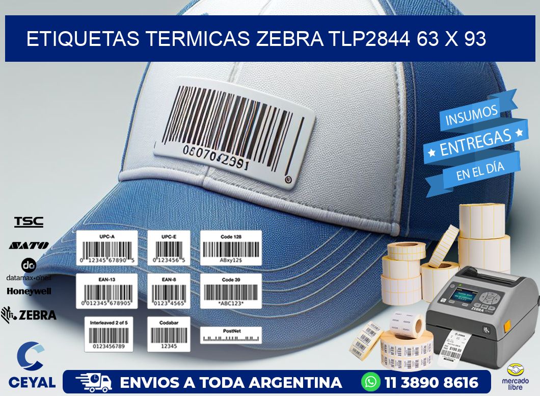 ETIQUETAS TERMICAS ZEBRA TLP2844 63 x 93
