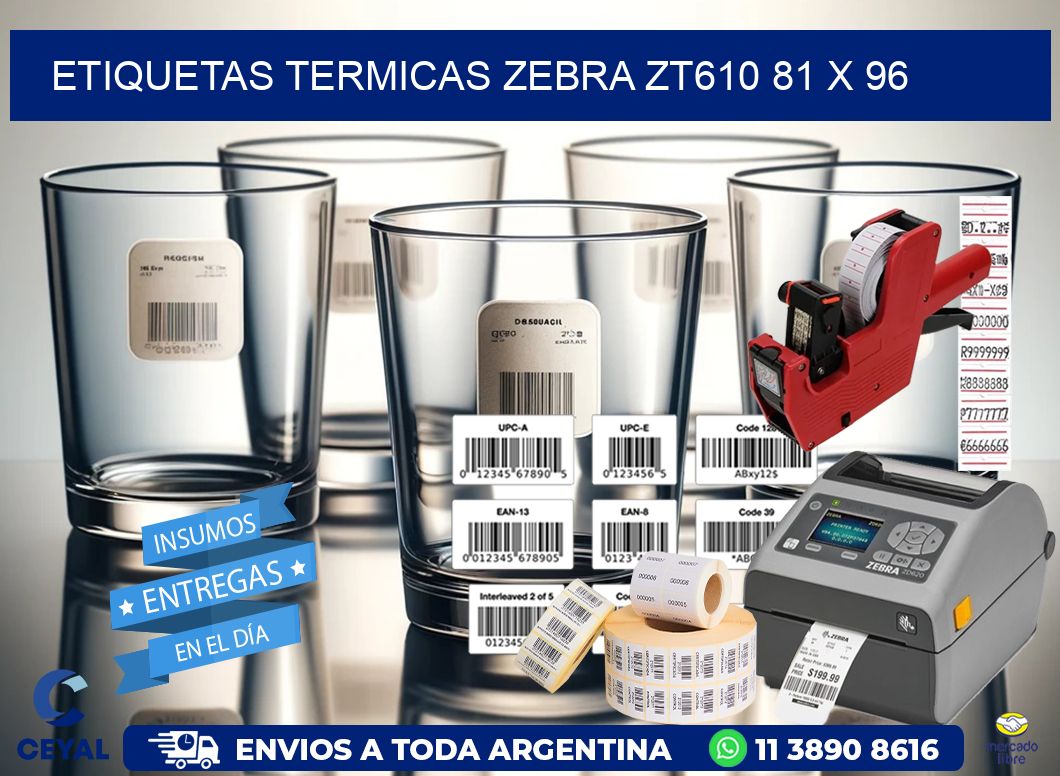 ETIQUETAS TERMICAS ZEBRA ZT610 81 x 96