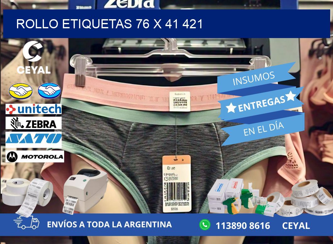 Rollo etiquetas 76 x 41 421