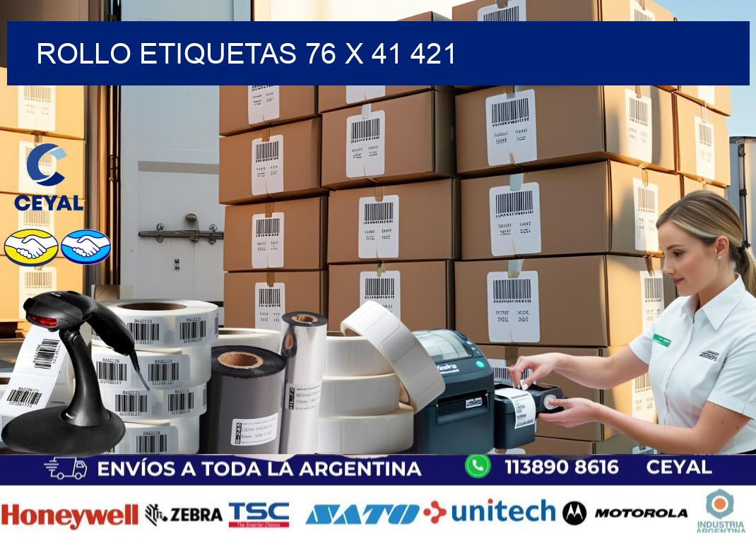 Rollo etiquetas 76 x 41 421