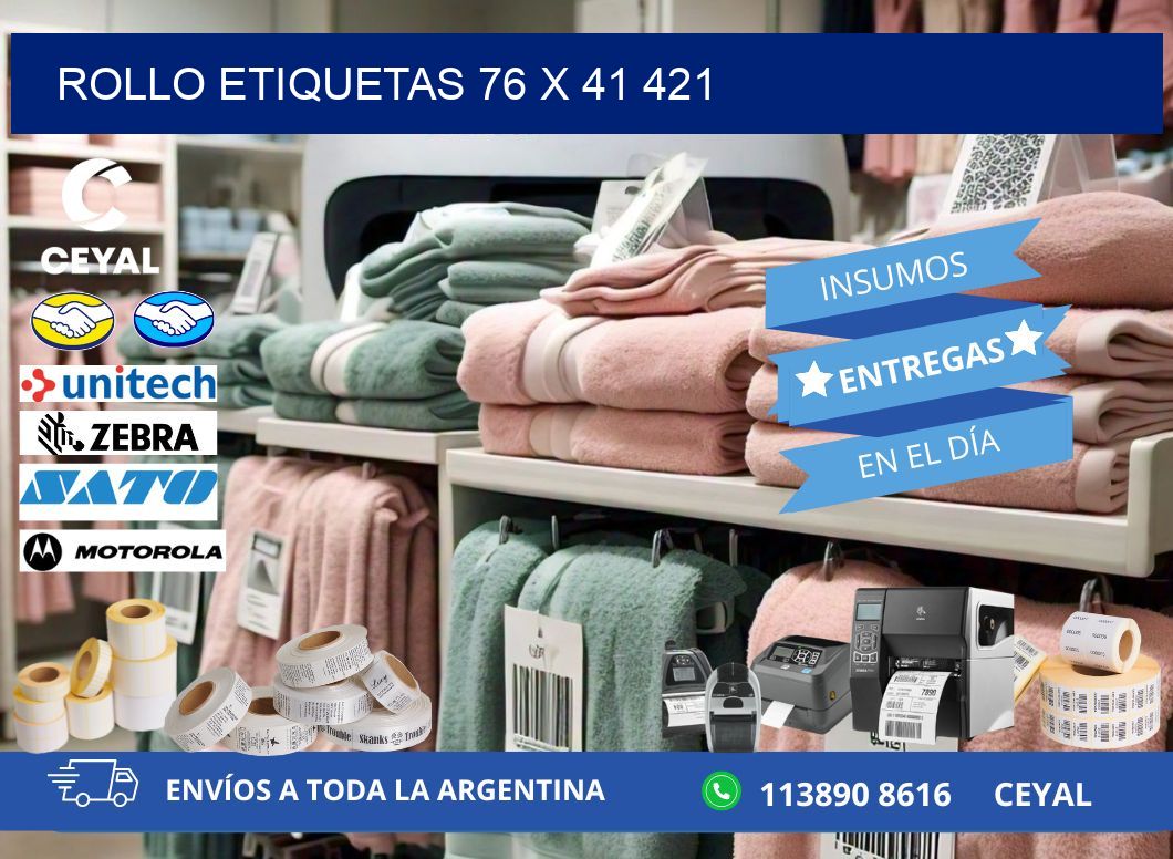Rollo etiquetas 76 x 41 421