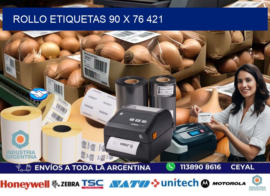 Rollo etiquetas 90 x 76 421