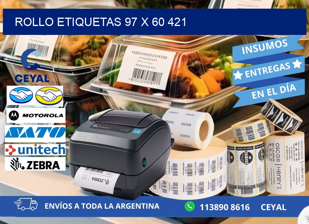 Rollo etiquetas 97 x 60 421