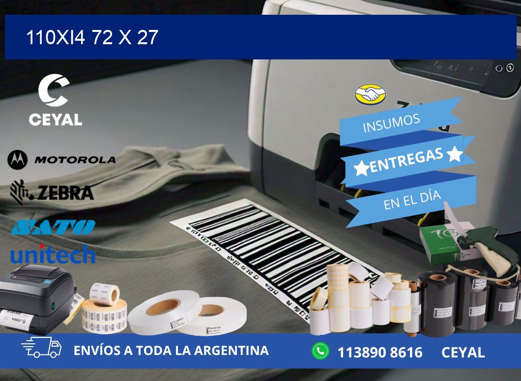 110Xi4 72 x 27