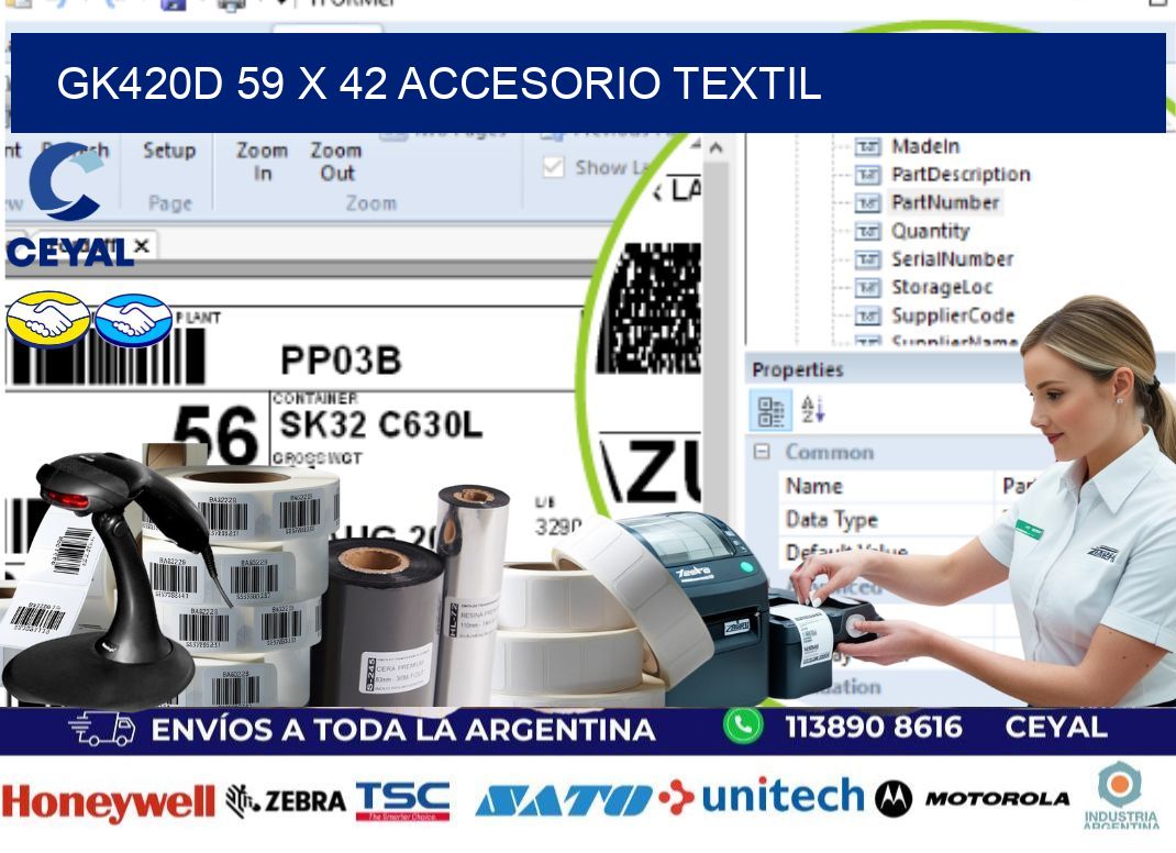 GK420D 59 x 42 ACCESORIO TEXTIL
