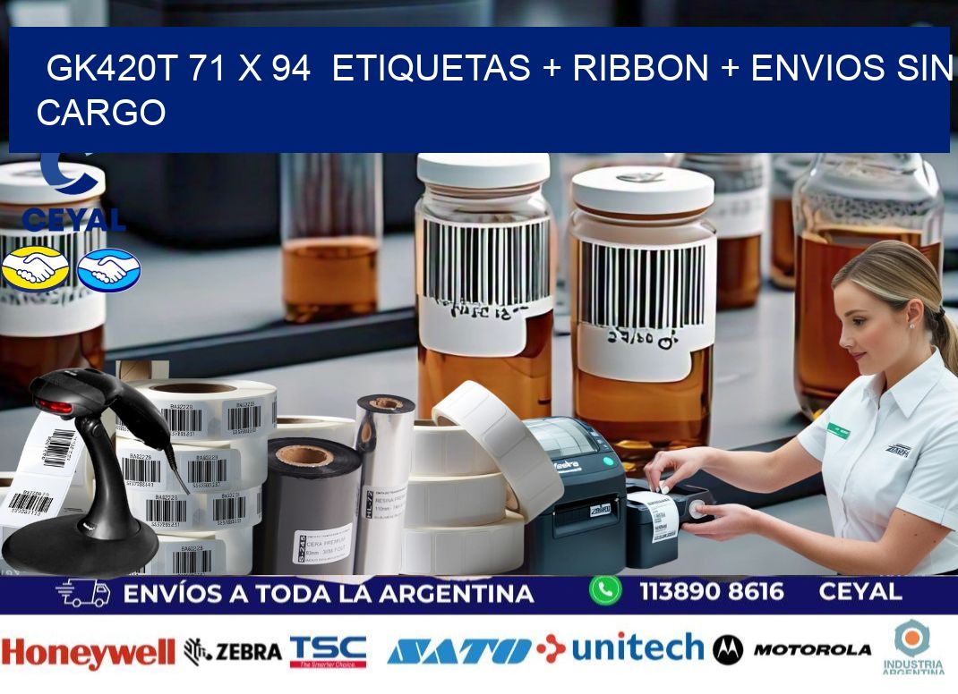 GK420T 71 x 94  etiquetas + ribbon + envios sin cargo
