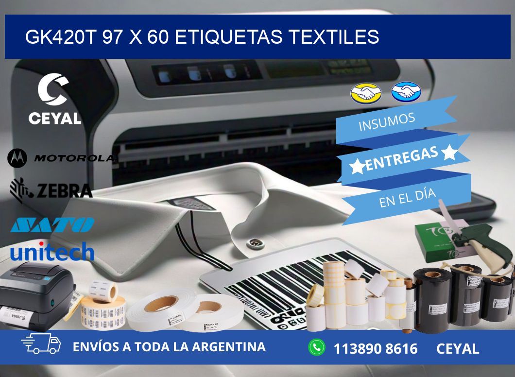 GK420T 97 x 60 ETIQUETAS TEXTILES