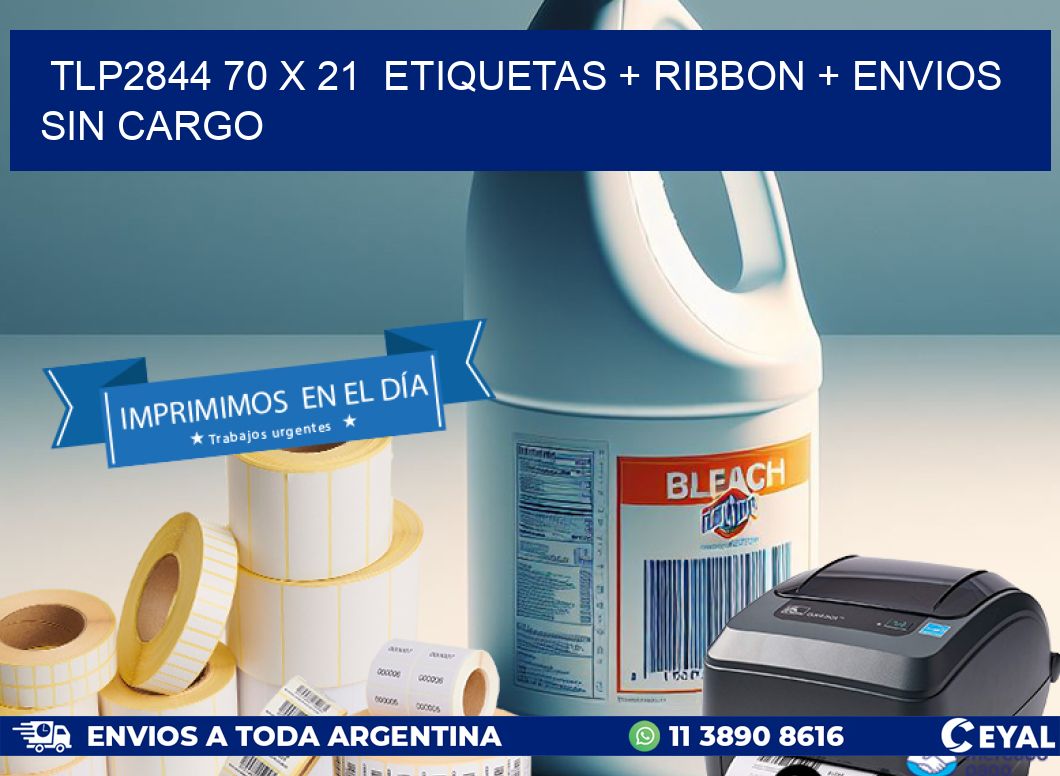 TLP2844 70 x 21  etiquetas + ribbon + envios sin cargo