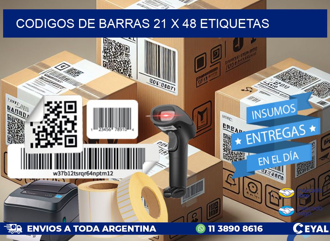 codigos de barras 21 x 48 etiquetas