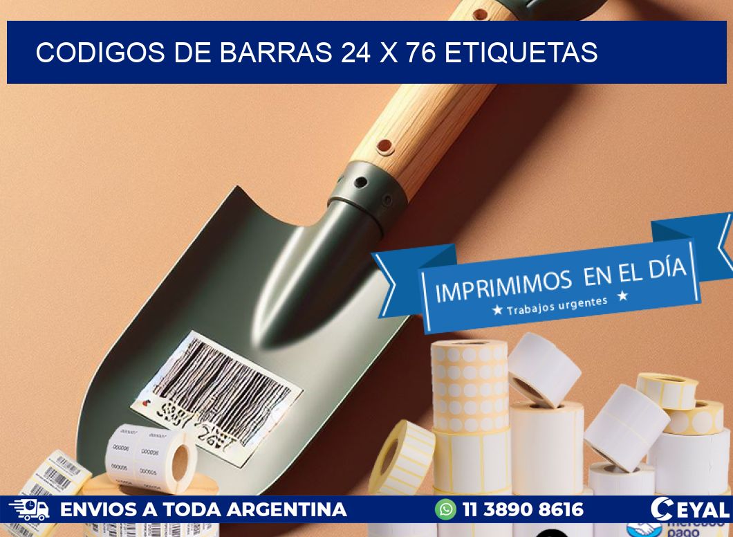 codigos de barras 24 x 76 etiquetas