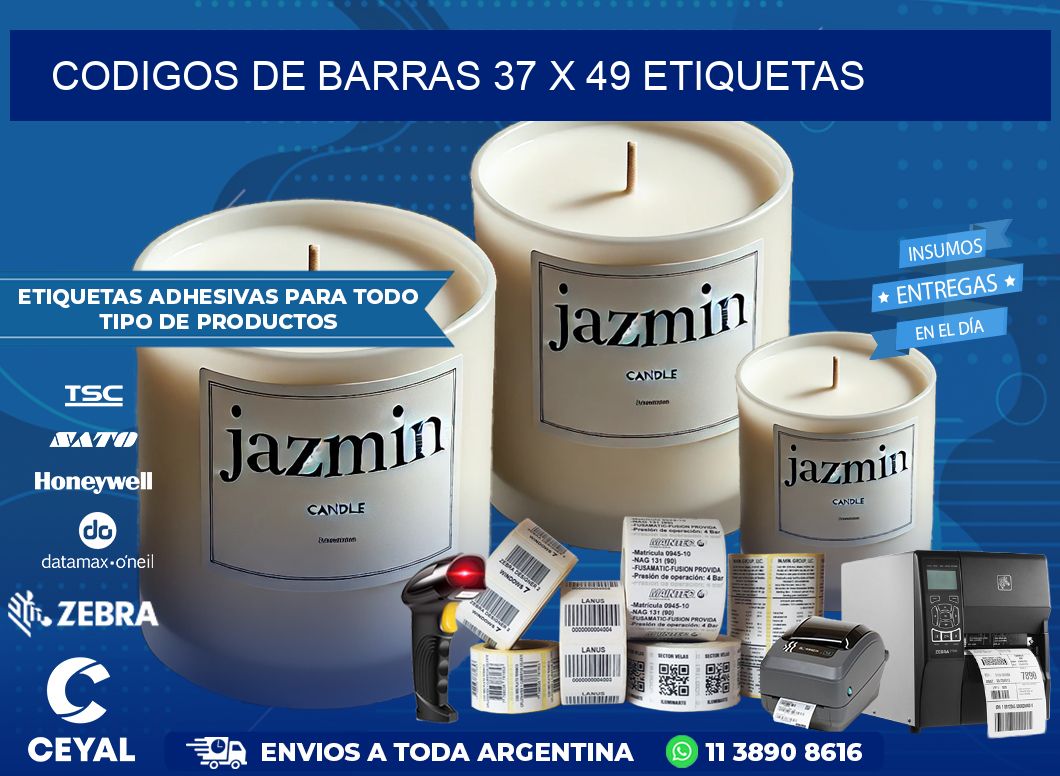 codigos de barras 37 x 49 etiquetas