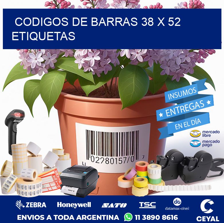 codigos de barras 38 x 52 etiquetas