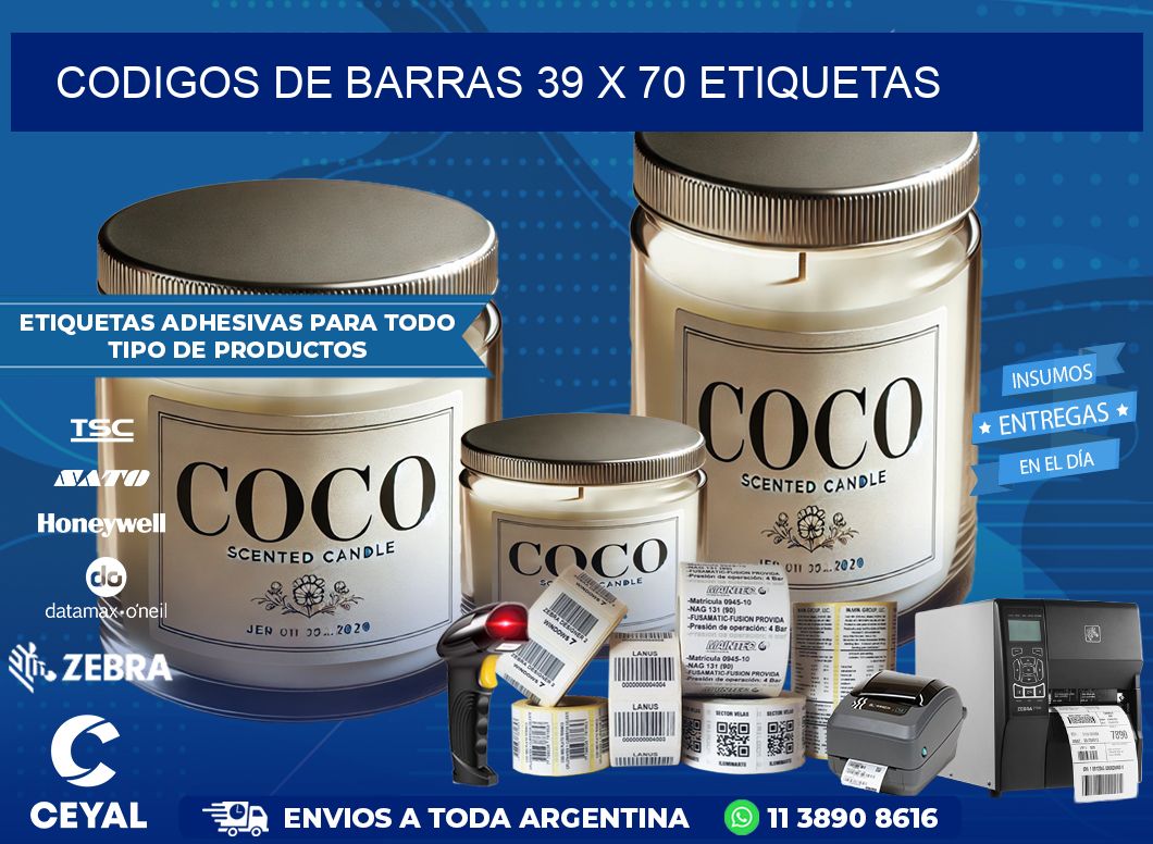 codigos de barras 39 x 70 etiquetas