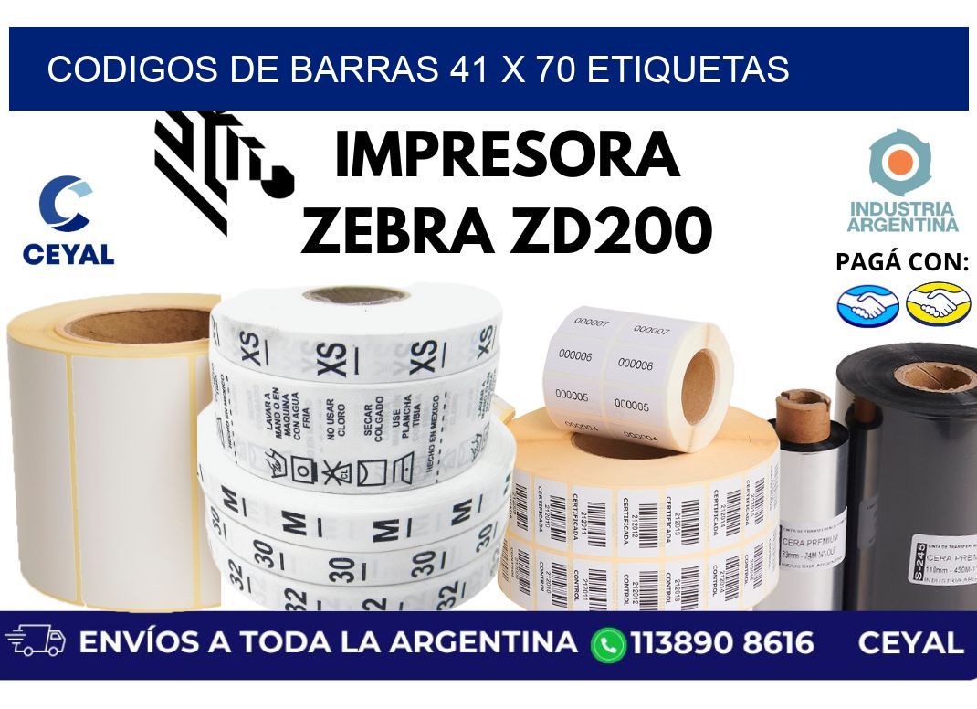 codigos de barras 41 x 70 etiquetas