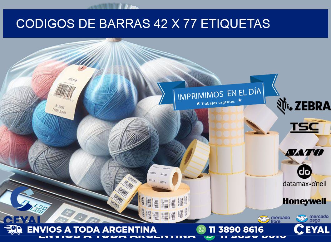 codigos de barras 42 x 77 etiquetas