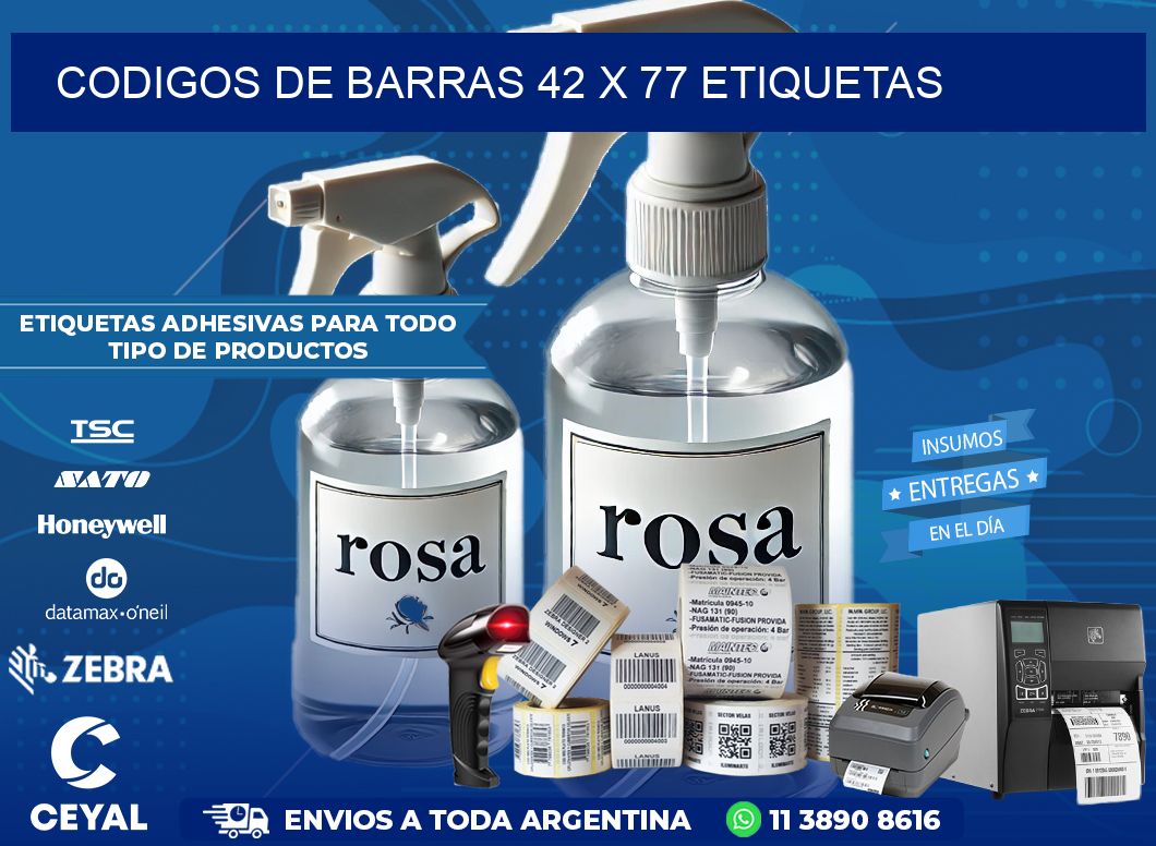 codigos de barras 42 x 77 etiquetas