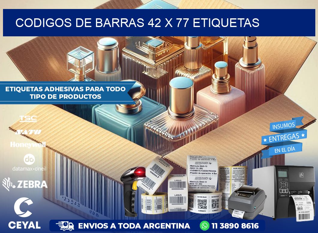 codigos de barras 42 x 77 etiquetas