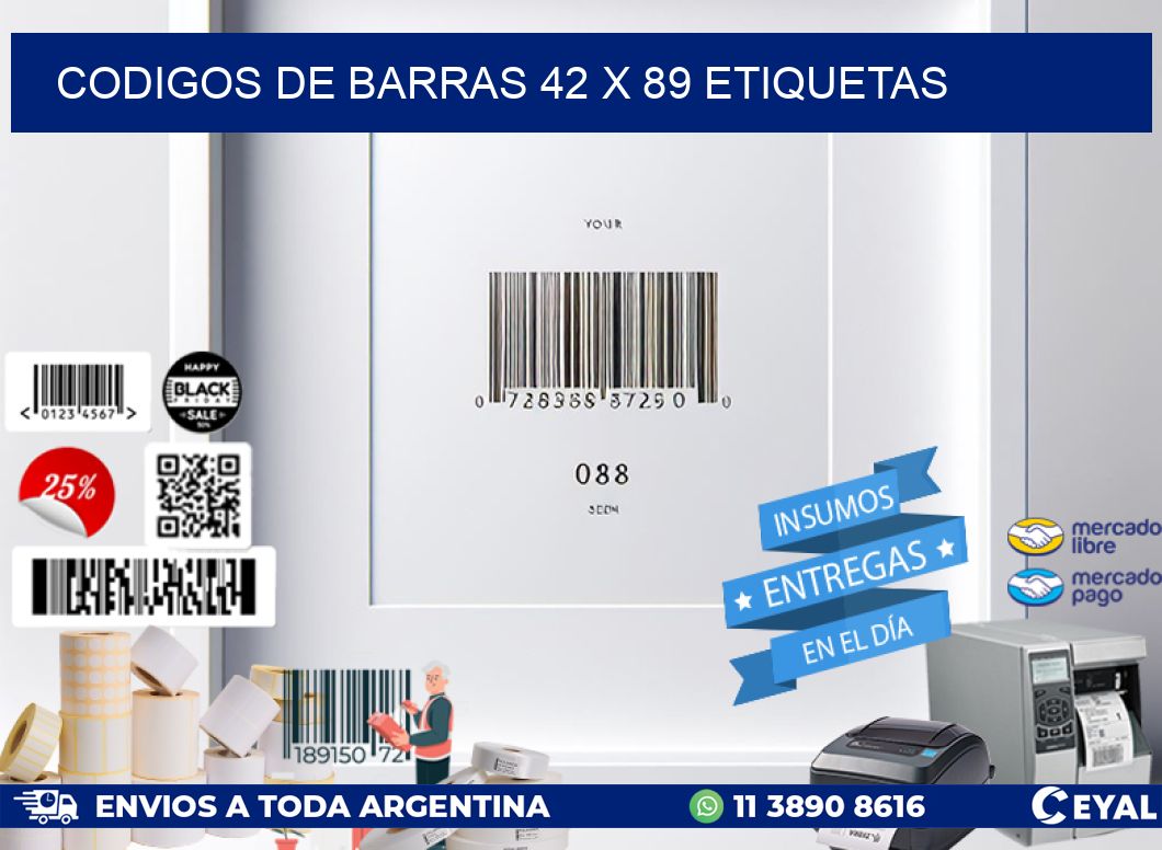 codigos de barras 42 x 89 etiquetas