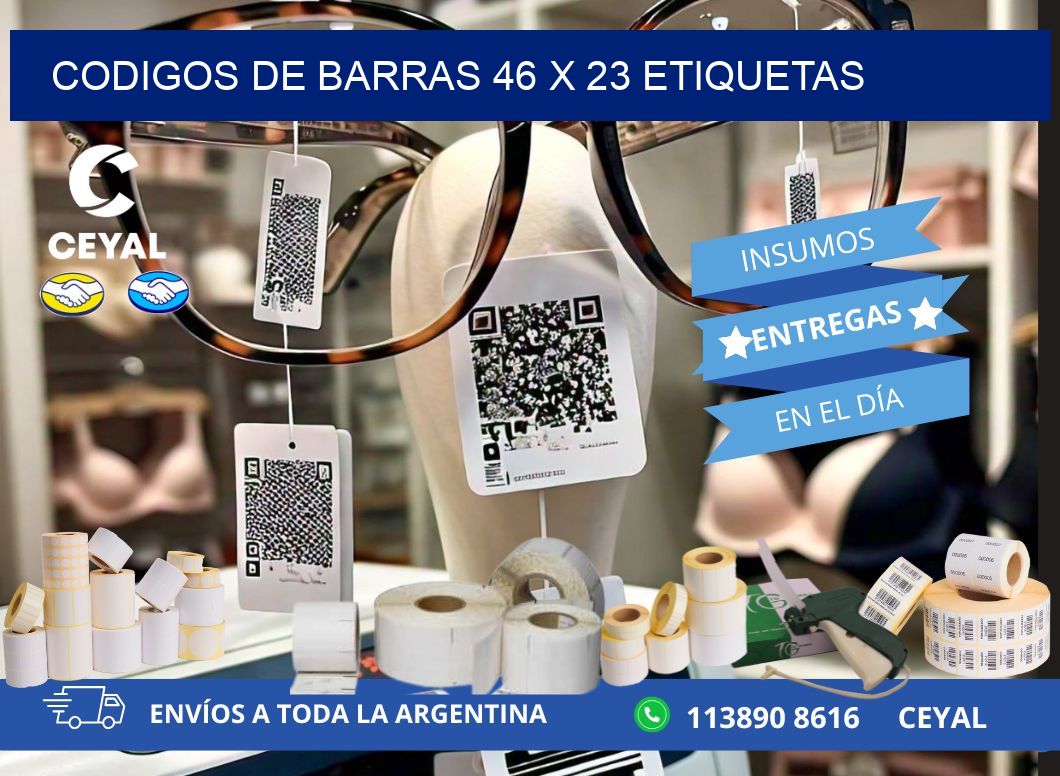codigos de barras 46 x 23 etiquetas
