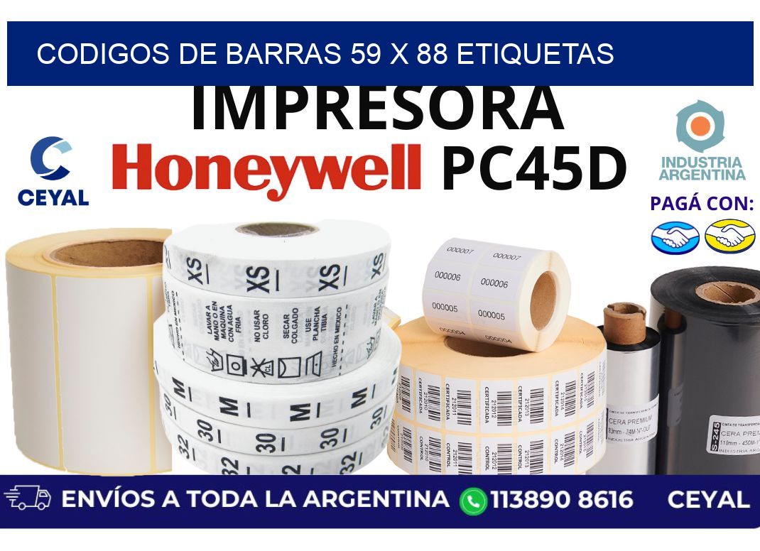 codigos de barras 59 x 88 etiquetas