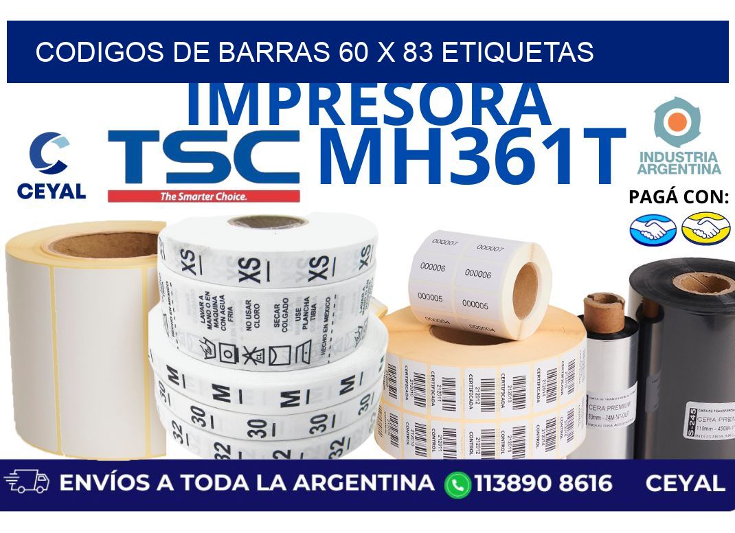 codigos de barras 60 x 83 etiquetas