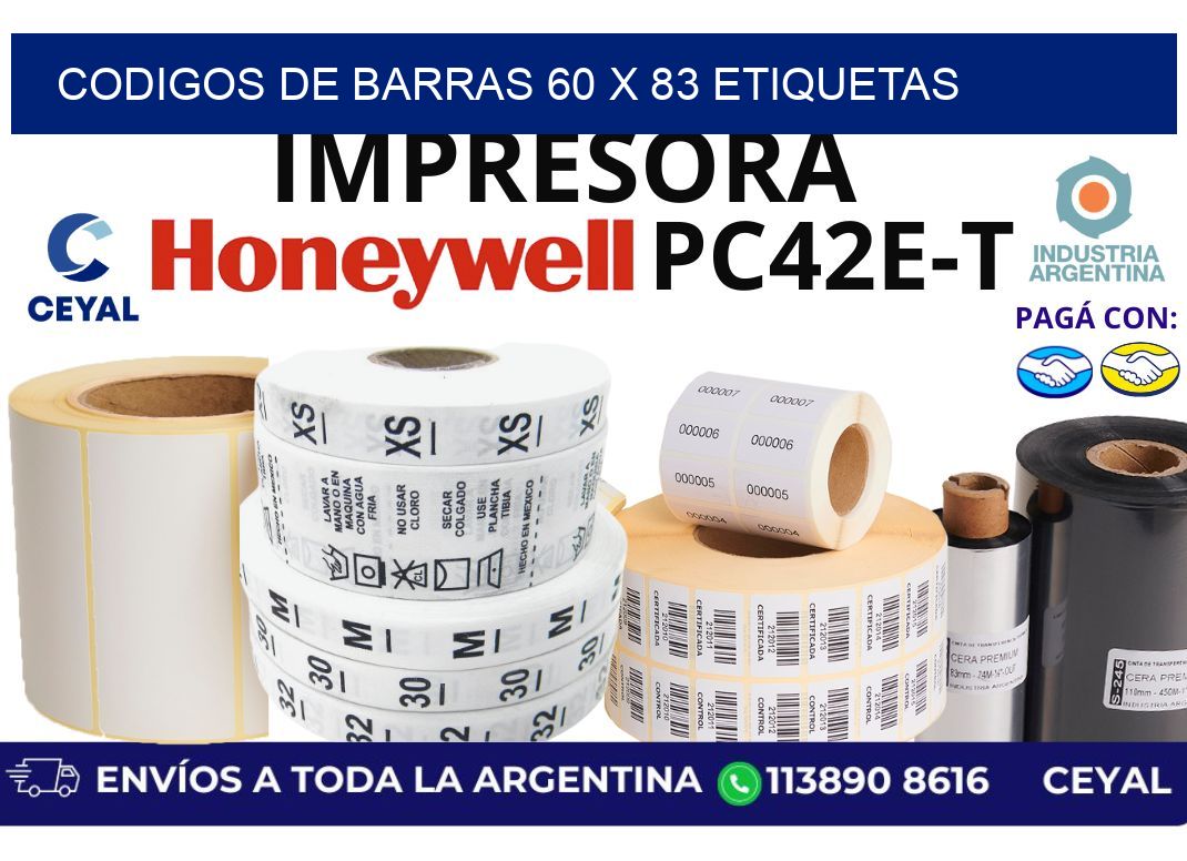 codigos de barras 60 x 83 etiquetas