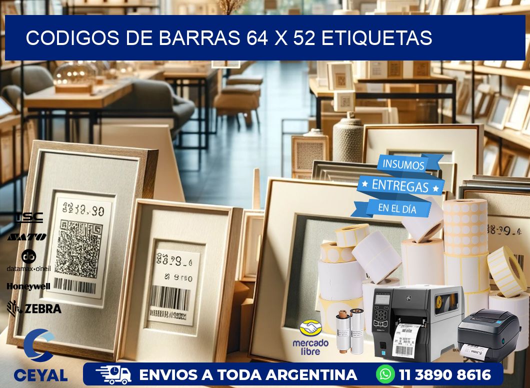 codigos de barras 64 x 52 etiquetas